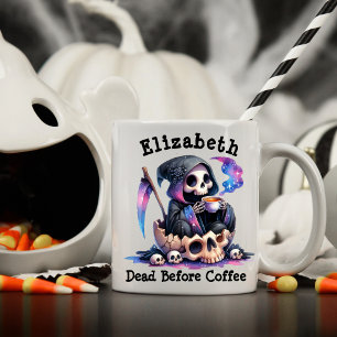 Benutzerdefinierter Name Tot bevor Kaffee Lustiges Kaffeetasse