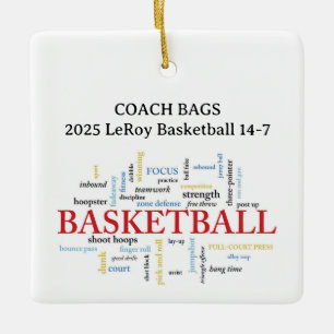 Benutzerdefinierter Name Trainer Wortwolke Keramikornament