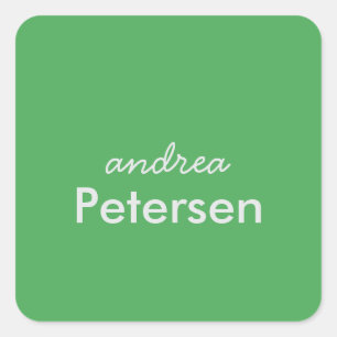 Benutzerdefinierter Name trendig modern minimalist Quadratischer Aufkleber