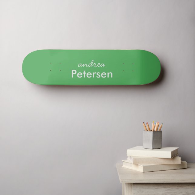 Benutzerdefinierter Name trendig modern minimalist Skateboard (Wandkunst (Horz))