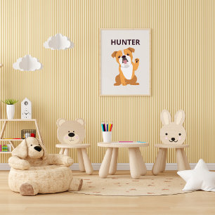 Benutzerdefinierter Name und Foto des Hundes Poster