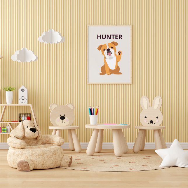 Benutzerdefinierter Name und Foto des Hundes Poster (Von Creator hochgeladen)