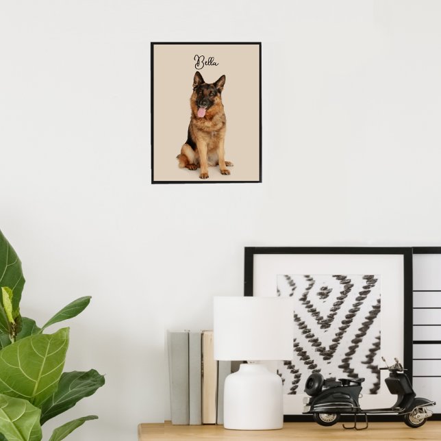 Benutzerdefinierter Name und Foto-Poster | Moderne Poster (Custom Pet Photo Personalized Dog Poster
)