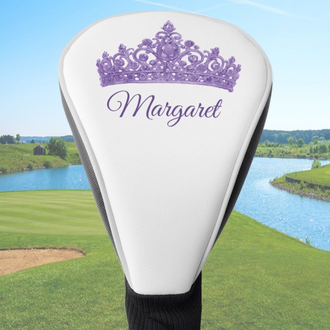 Benutzerdefinierter Name und hübsche violette Kron Golf Headcover (Von Creator hochgeladen)