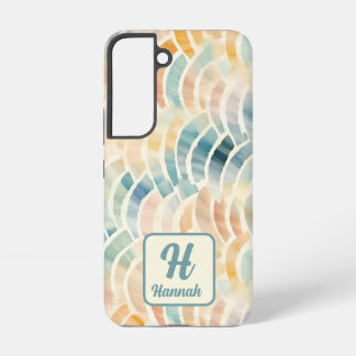 Benutzerdefinierter Name und monogrammiertes Wasse Samsung Galaxy Hülle