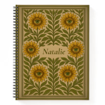 Benutzerdefinierter Name Vintage-Eye-Sonnenblume-F