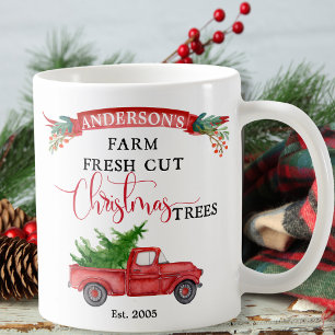 Benutzerdefinierter Name Vintage-LKW Frische Bauer Kaffeetasse