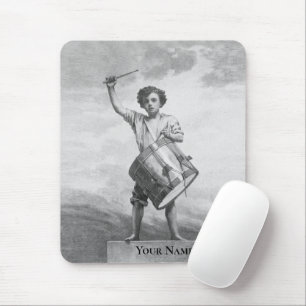 Benutzerdefinierter Name Vintage Trommlerjunge Tro Mousepad