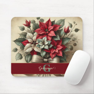 Benutzerdefinierter Name Vintage-Wasserfarbe-Poins Mousepad