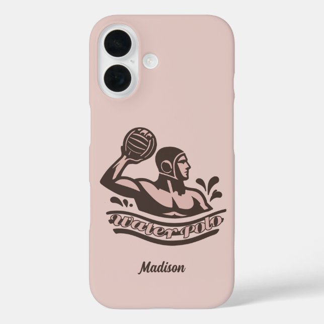 Benutzerdefinierter Name Wasserball Case-Mate iPhone Hülle (Rückseite)