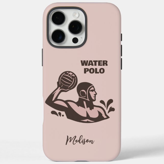 Benutzerdefinierter Name Wasserball Case-Mate iPhone Hülle (Rückseite)