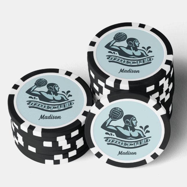 Benutzerdefinierter Name Wasserball Pokerchips (Stapel)