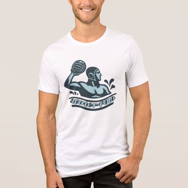 Benutzerdefinierter Name Wasserball Tri-Blend Shirt (Vorderseite)