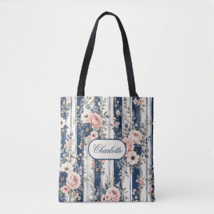Benutzerdefinierter Name Wasserfarbe Navy Blumenst