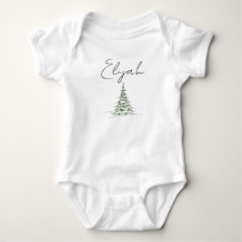 Benutzerdefinierter Name Weihnachts-Babyooverall 1 Baby Strampler