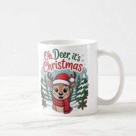 Benutzerdefinierter Name Weihnachtshirsch Kaffeetasse