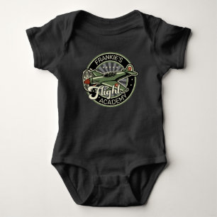 Benutzerdefinierter NAME WWII-Militärjäger-Kriegsf Baby Strampler