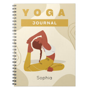 Benutzerdefinierter Name Yoga modernes farbenfrohe Notizblock
