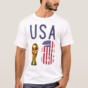 Benutzerdefinierter Name Zahl USA 2026 Weltmeister T-Shirt