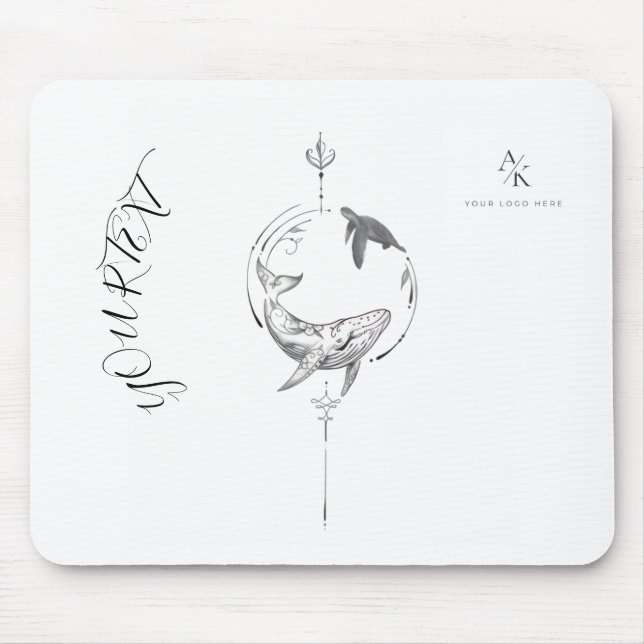 Benutzerdefinierter Namens Ästhetik Kunstwerk Mousepad (Vorne)