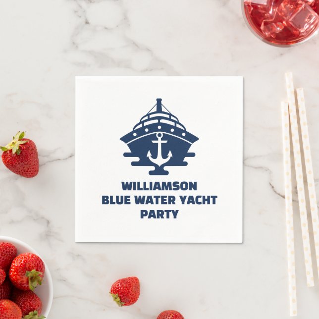Benutzerdefinierter nautischer Anker Bootparty Serviette (Beispiel)