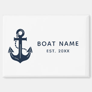 Benutzerdefinierter nautischer Bootsname Anker Magnet