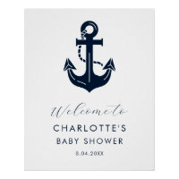 Benutzerdefinierter Navy-Anker-Baby-Shower-Empfang