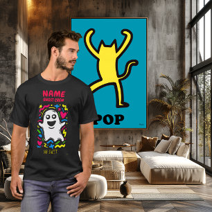 Benutzerdefinierter Neon-Geist Pop-Art Kein Blatt  T-Shirt