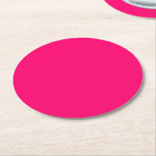 Benutzerdefinierter Neon-Pink-Papier-Getränkeunter Runder Pappuntersetzer