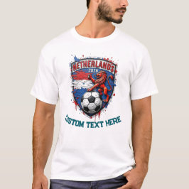 Benutzerdefinierter niederländischer Nationalfussb T-Shirt