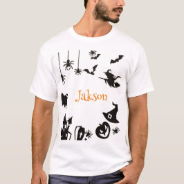 Benutzerdefinierter Niedlicher Halloween Name T -  T-Shirt