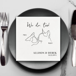 Benutzerdefinierter Niedlicher Hausname Minimalist Serviette