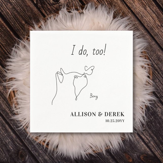 Benutzerdefinierter Niedlicher Hausname Minimalist Serviette (Von Creator hochgeladen)