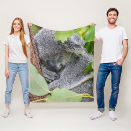 Benutzerdefinierter Niedlicher Koala-Wohngestaltun Fleecedecke
