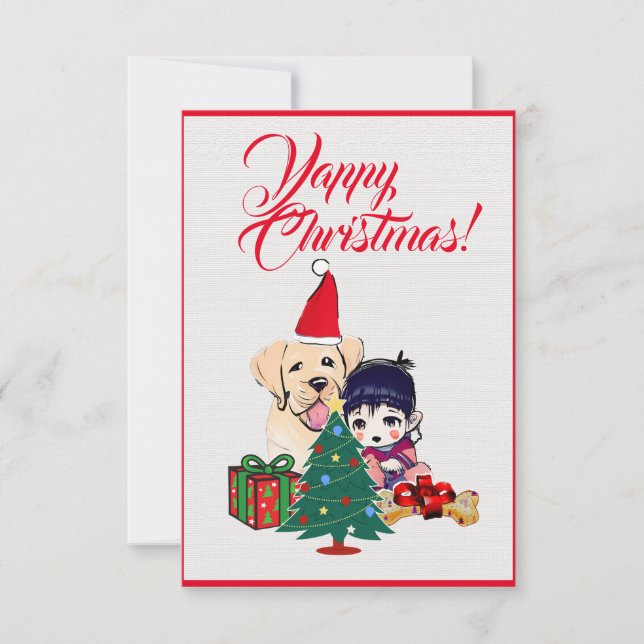 Benutzerdefinierter Niedlicher Labrador Hund mit G Dankeskarte (Vorderseite)