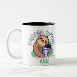 Benutzerdefinierter Niedlicher Sloth-Support-Mitar Zweifarbige Tasse