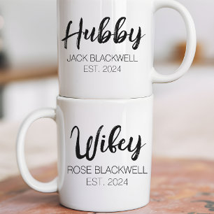 Benutzerdefinierter Paarbecher als Hochzeitsgunst Kaffeetasse