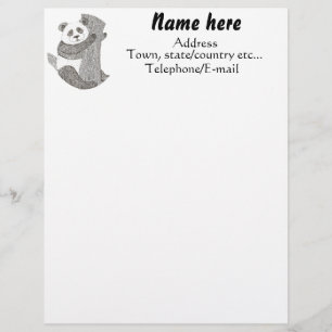 Benutzerdefinierter Panda Bär Briefkopf