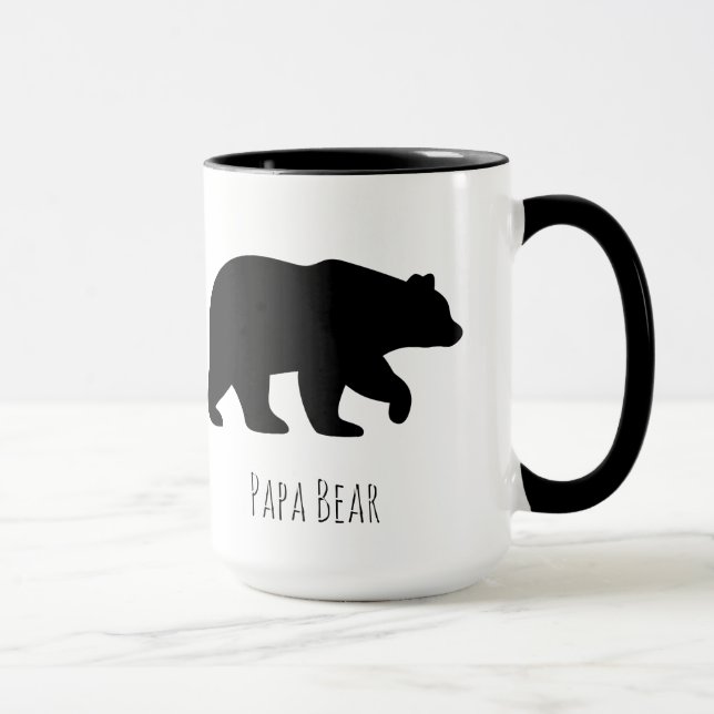 Benutzerdefinierter Papa Bär Kaffee Tasse (Rechts)