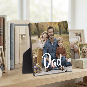 Benutzerdefinierter Papa Established Modern Script Fotoplatte