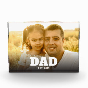 Benutzerdefinierter Papa Established Moderner Fett Fotoblock