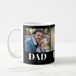 Benutzerdefinierter Papa Gegründet 3 Foto Vatertag Kaffeetasse