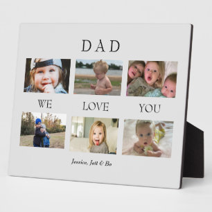 Benutzerdefinierter Papa Wir lieben Dich B/W Foto  Fotoplatte