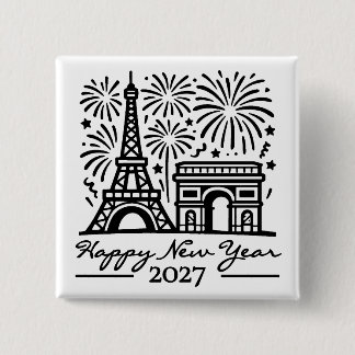 Benutzerdefinierter Paris Eiffelturm Feuerwerk Neu Button