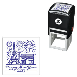 Benutzerdefinierter Paris Eiffelturm Feuerwerk Neu Permastempel