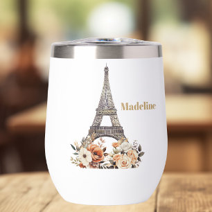 Benutzerdefinierter Paris Eiffelturm Schöne Blumen