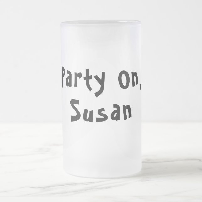 Benutzerdefinierter Partynamen-Zitat Mattglas Bierglas (Mittel)