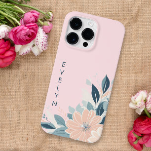 Benutzerdefinierter pastellfarbener Blumenrahmen F Case-Mate iPhone 14 Pro Max Hülle