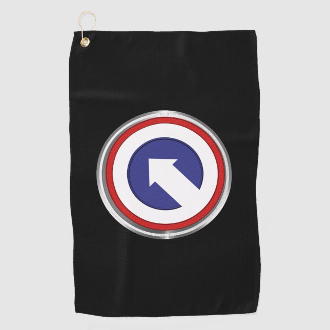 Benutzerdefinierter Patch für den Support für 1 Ko Golfhandtuch (Vorderseite)