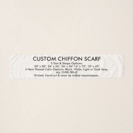 Benutzerdefinierter Personalisierter CHIFFON-SCARF Schal